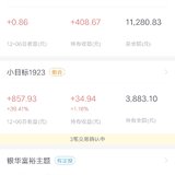 3000的小目标，昨天收益让我惊呆了！857元！