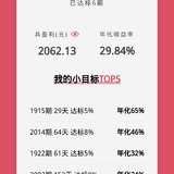 总共投8期小目标，已达标6期