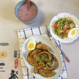 早餐🫕²⁰²³/₁₀ ₃₁
紫薯小米粥+烤南瓜+虾仁西兰花