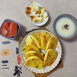 早餐²⁰²³/₁₁ ₁₆🌦
白粥+玉米+鸡蛋煎馒头片