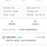 不到一个月，收益5%（105元）退出