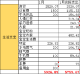 小玉米粥#记账大当家|1月总结&2月预算