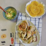 早餐🥟²⁰²³/₁₀ ₃₀
煎饺+菠菜蛋花汤+橙子