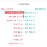 2023年4月支出3513.83元