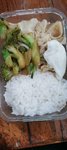 2023-11-25午餐，豆皮鸡蛋+炒西兰花