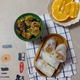 早餐²⁰²⁴/₁ ₁₅⛅️粢饭团+油条紫菜汤+橙子