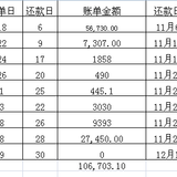 11月份一共还了10万出头的账单！