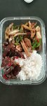 2023-12-12午餐，豆干炒肉+辣椒炒鱼仔#带饭有奖