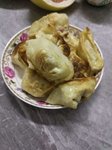 快手早餐～煎馄饨搭白粥