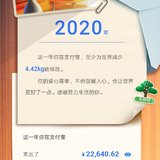 2020支付宝，年度账单。