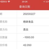 2020.2.27卖出部分绝味