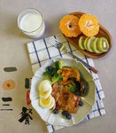 早餐²⁰²⁴/₀₃ ₀₇☀️
煎鸡胸肉+水煮蛋+烤南瓜+牛奶