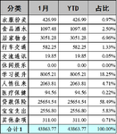 2021年1月支出：43863.77元