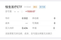 止盈恒生医疗，半年，收益15个点