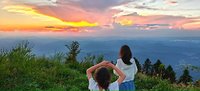 看日落与晚霞