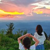 看日落与晚霞