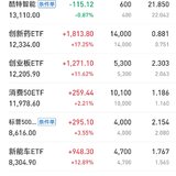 etf小超市几乎全红，股票都绿