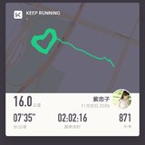 16.09km，依然进步1km