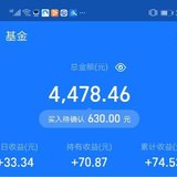 12.23基金，小白第一次那么高，开心😃