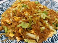 一道下饭菜：包菜鸡蛋炒粉丝