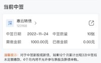 2022年可转债第9签：惠云转债10张