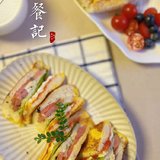 早餐｜2023年3月1日三明治 牛奶 蓝莓