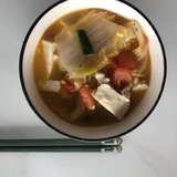 231030早餐：西红柿豆腐白菜蛋汤