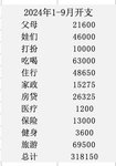 2024年1-9月开支总结